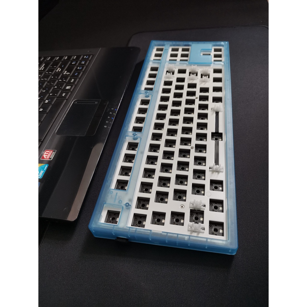 Bộ kit bàn phím cơ FL-Esports MK870 Clear Blue - Hotswap Led RGB - Sẵn foam - BH 12 tháng