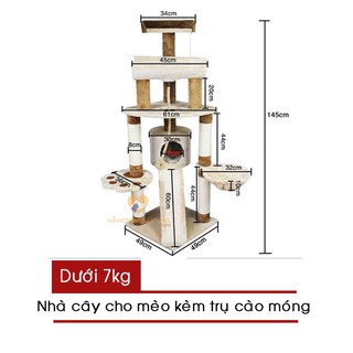 Mã LZ0144 - Cat Tree - Nhà Cây Cho Mèo Kèm Trụ Cào Móng