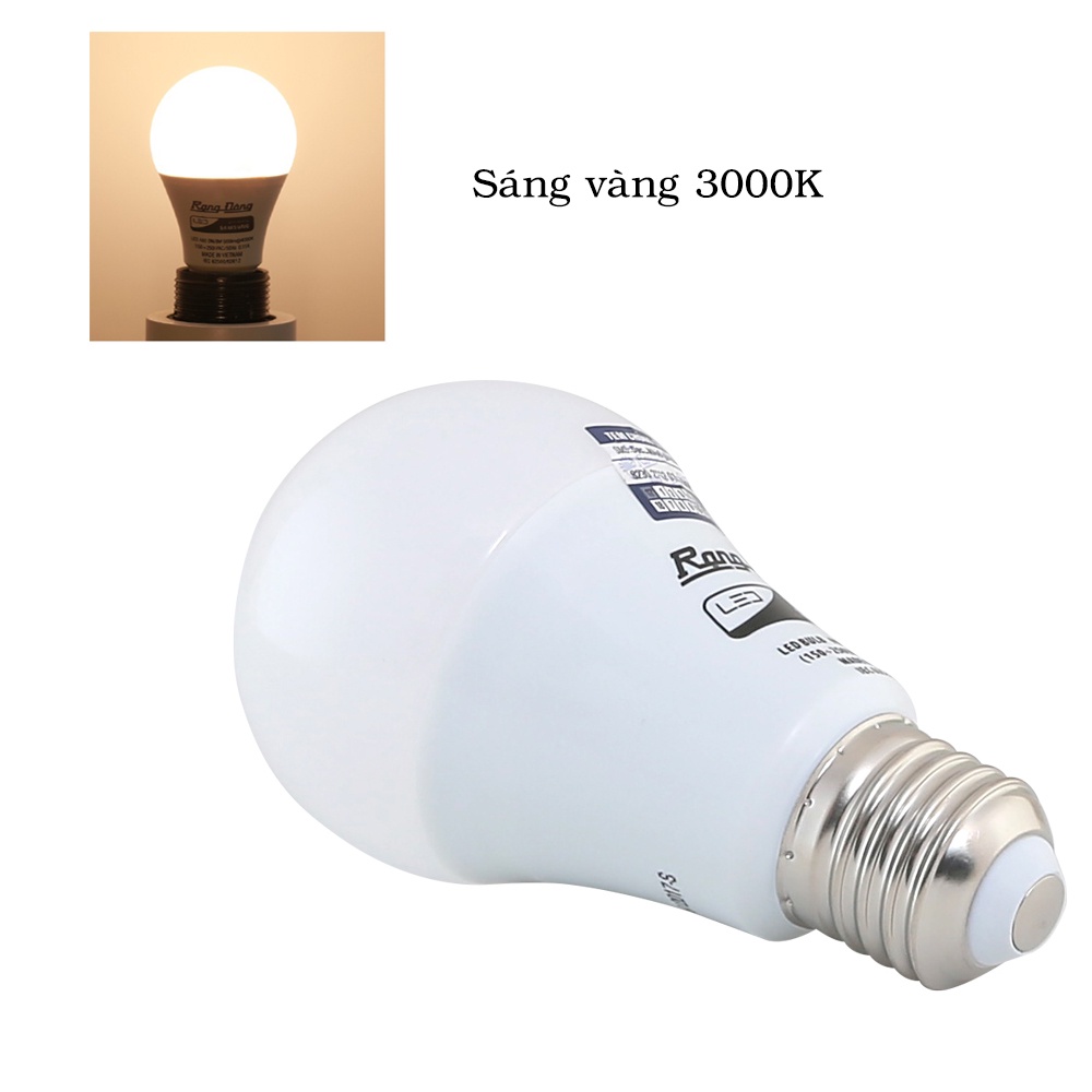 Bóng Đèn LED Bulb Rạng Đông 3W 5W 7W 9W Đuôi E27 Ánh Sáng Trắng Và Vàng