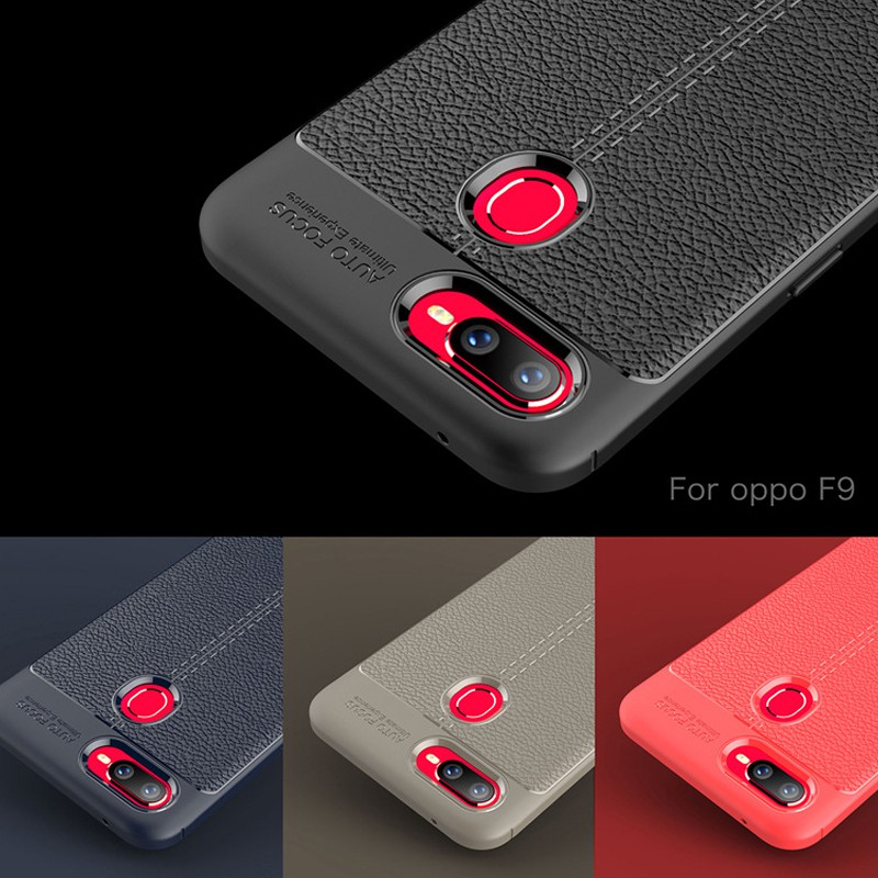 Ốp Lưng Auto Focus Vân Da Cho Oppo F9