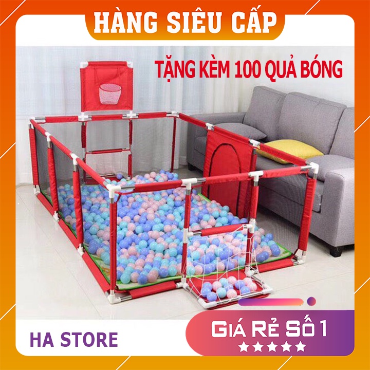 Quây bóng lều chơi bóng cho bé, Nhà bóng cho bé tặng kèm 100 bóng