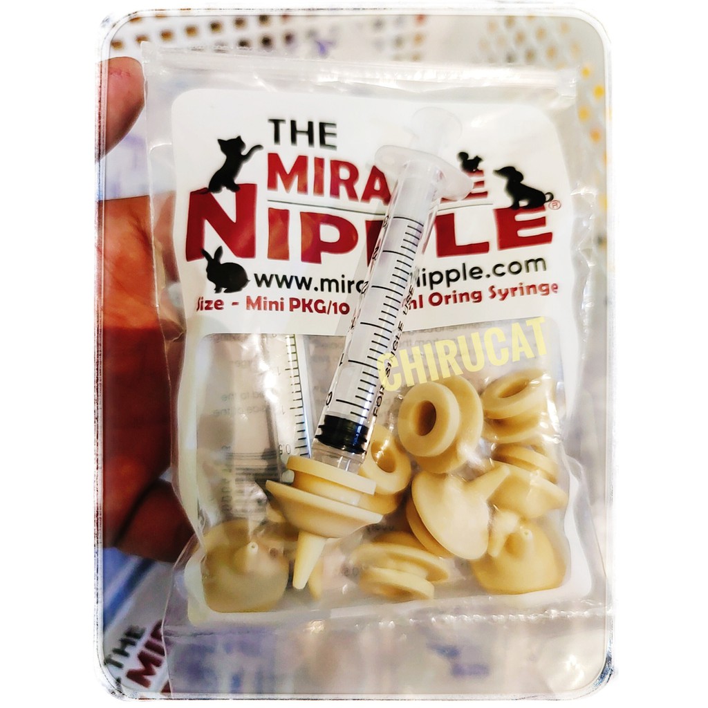 [Tặng Vitamin,Xi Lanh] Núm Ti MIRACLE Size S Dành Cho Mèo Sơ Sinh Tặng XiLanh Bơm