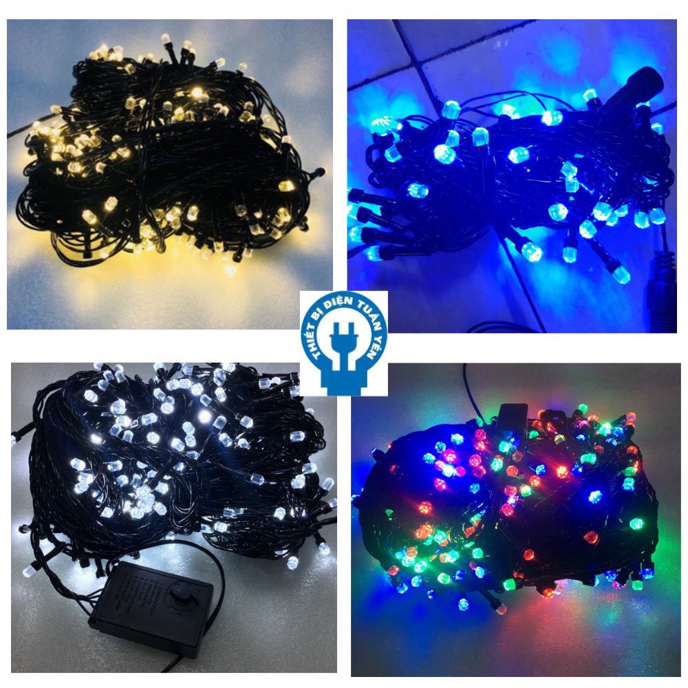 Combo 5 Dây Đèn Led Nháy Nhiều Màu - Đèn Led Chớp 50m Đủ Màu
