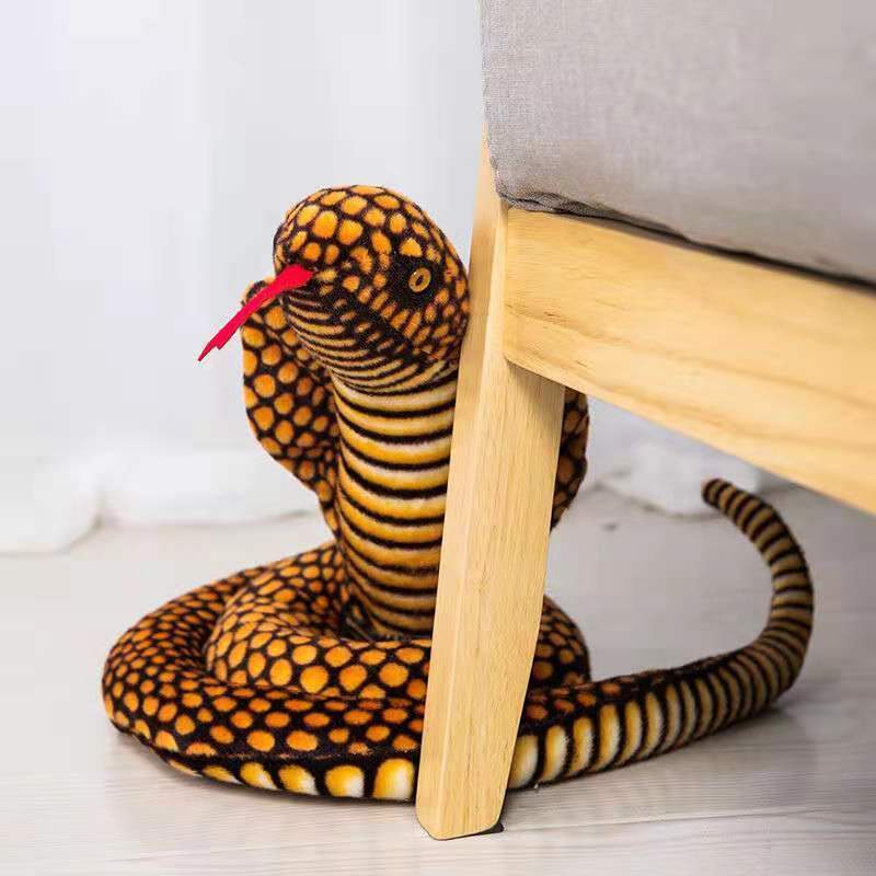 Rắn cao su. Thú Nhồi Bông Hình Rắn Hổ Mang Sinh Động