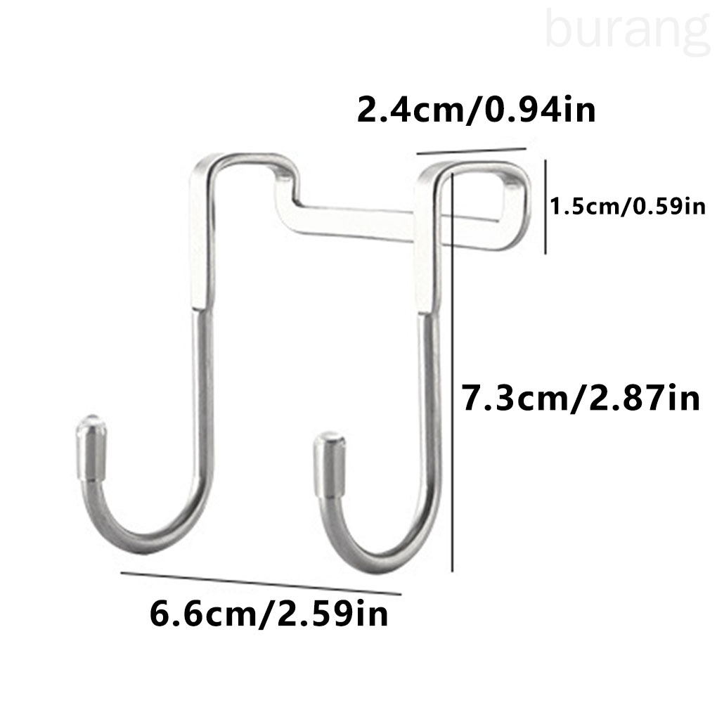 Móc treo hình chữ S đôi bằng inox 304 không gỉ cao cấp an toàn tiện dụng cho hộ gia đình