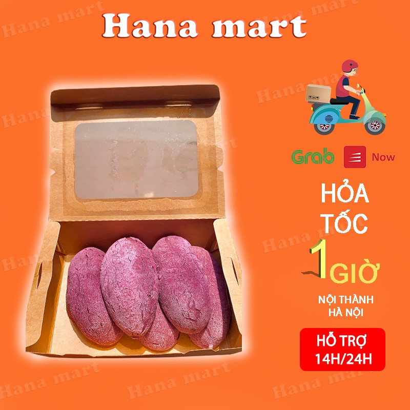 Bánh khoai lang tím/hộp 5 bánh-khoai lang tím -Bánh cuộn ruốc gà cay-Bánh cuộn ruốc