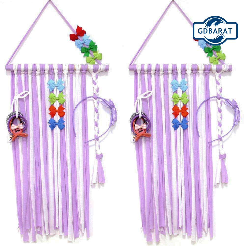 Phụ Kiện Băng Đô Đính Nơ Bằng Vải Dễ Thương Dùng Để Treo Đồ Tiện Lợi