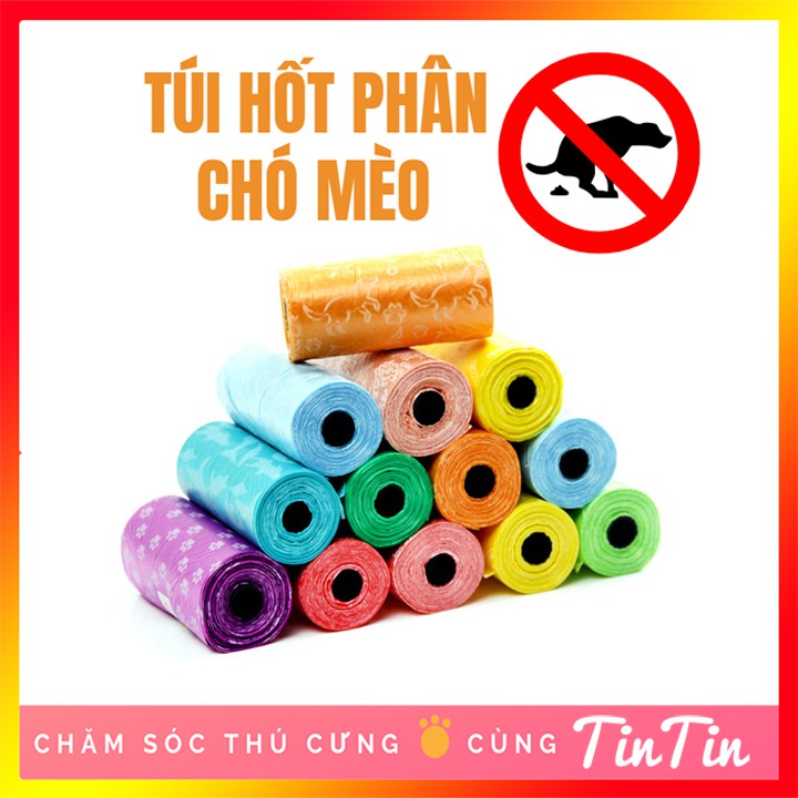 Túi Nilon Hốt Phân Chó Mèo - 01 Cuộn 15 túi #Tintin Pet Store