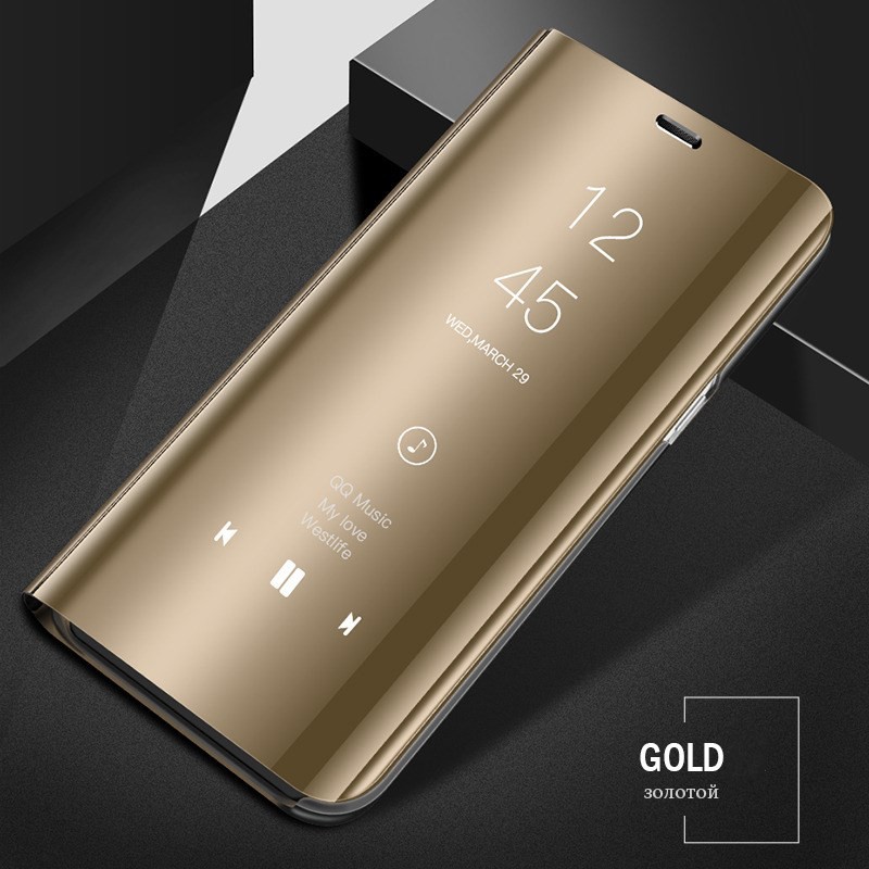 Ốp điện thoại nắp gập tráng gương sang trọng dành cho Redmi Note 5 Pro 4X