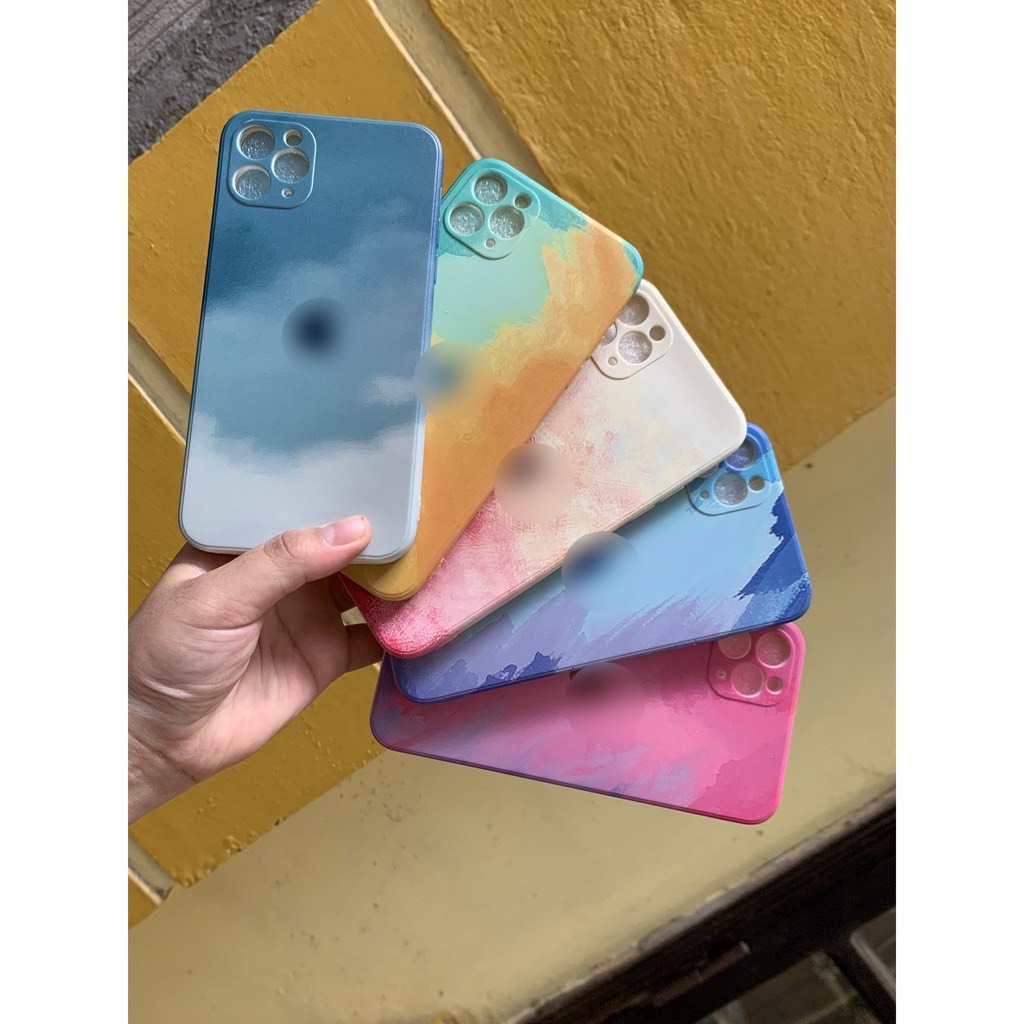 Ốp lưng viền vuông loang màu cẩm thạch bảo vệ camera IPHONE 7 / 8 / PLUS / X / XS / MAX /11 / 12 / PRO / MAX