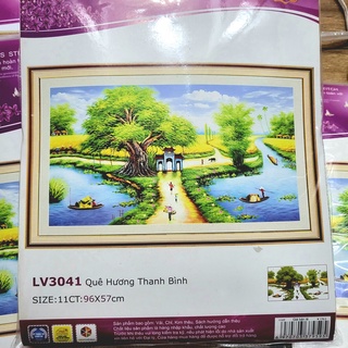 Tranh thêu đồng quê lv3041