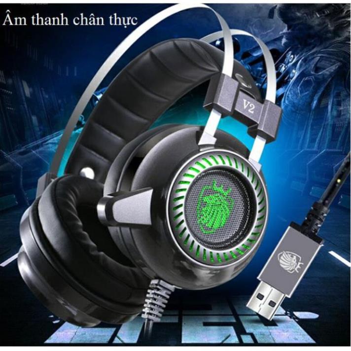 Tai Nghe Có Dây Phát Sáng Củ Tai - Tai Nghe Headphone 7.1 V2 Đệm Tai Êm Ái