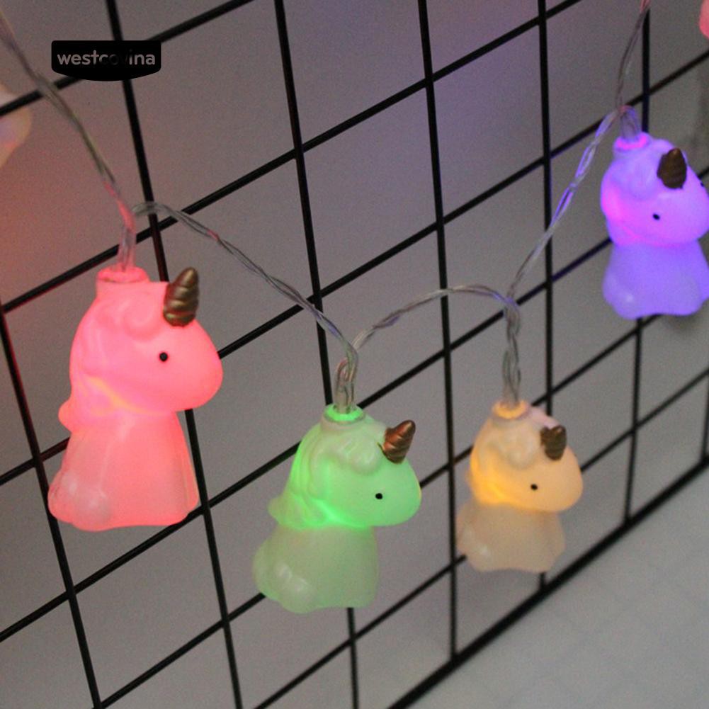 Dây Đèn Led Trang Trí Tiệc Hình Ngựa Một Sừng Dễ Thương