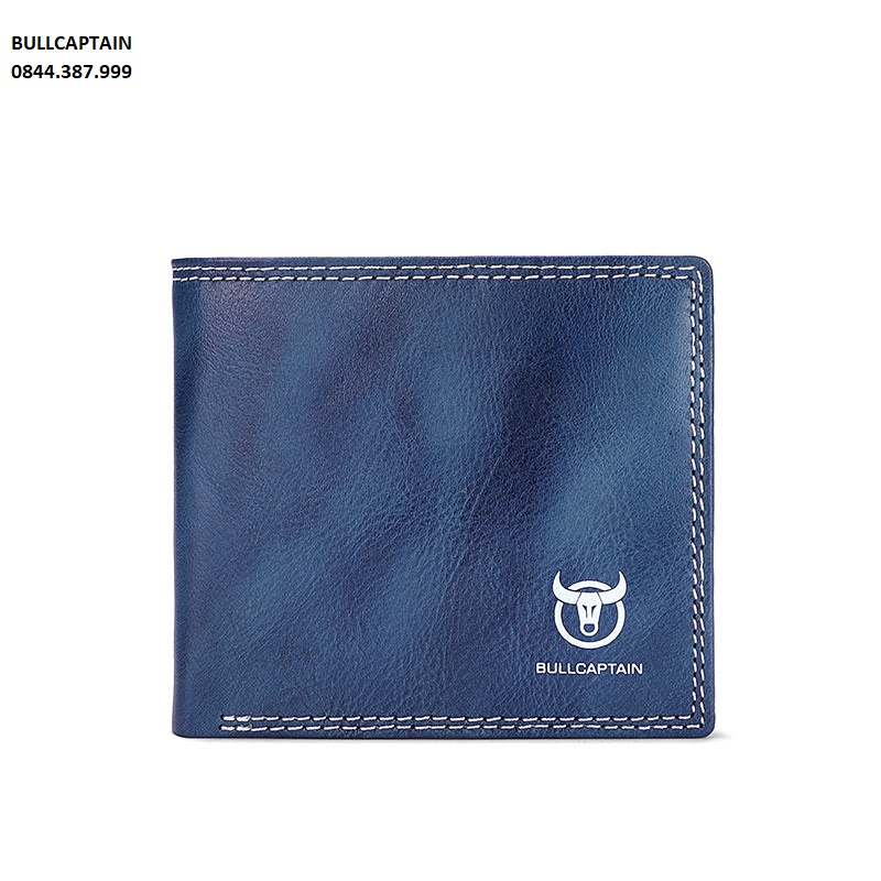 Ví nam bóp nam cao cấp da bò thật dáng đứng ngang đẹp thời trang BULLCAPTAIN cầm tay full hộp da mềm mịn - hàng cao cấp