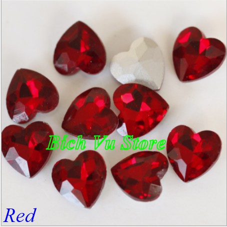 Đá trái tim Hồng Kong | size 8mm (10vien/18k) (Đá sáng đẹp)