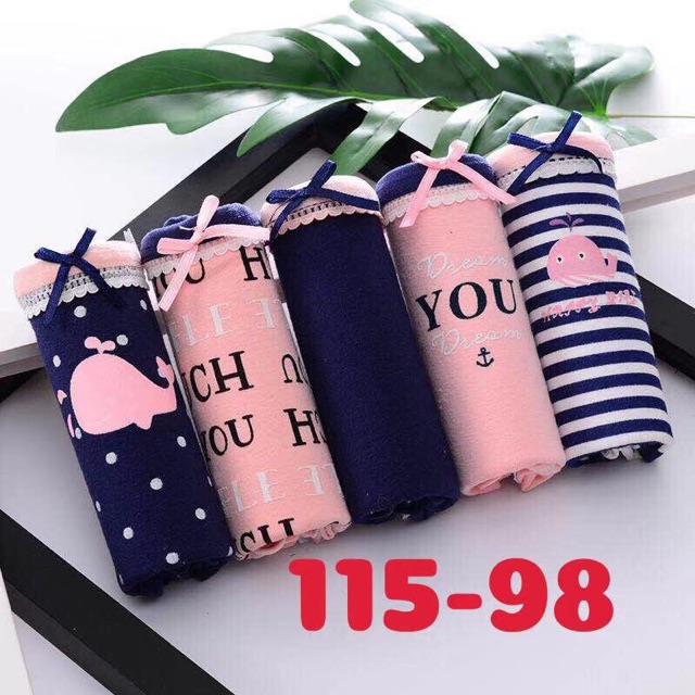 HỘP 5 Quần Lót Cotton siêu Dễ Thương