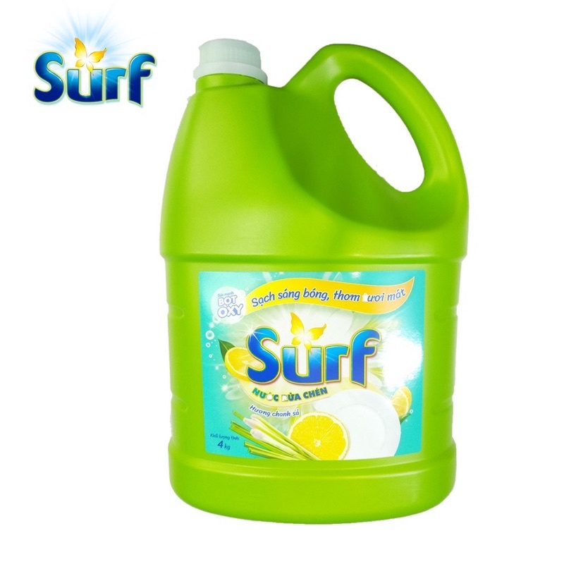 Nước Rửa Chén Surf Hương Chanh Sả Can 4kg