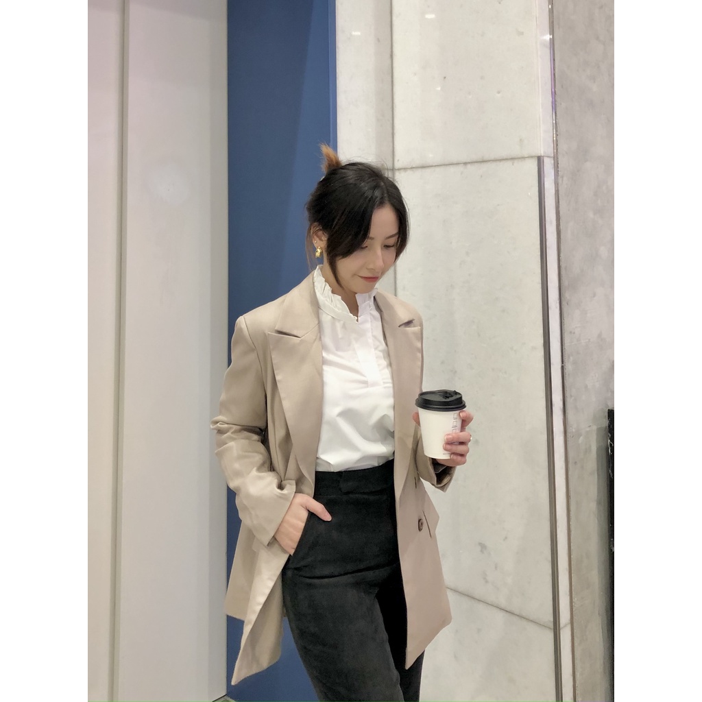 Áo khoác Blazer nữ màu nude thanh lịch CARA BLAZER