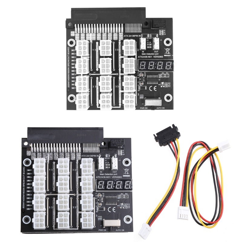 Bo Mạch Nguồn 36 + 24pin Sang 12x 6Pin CPU Server 2200W ATX2436-N01