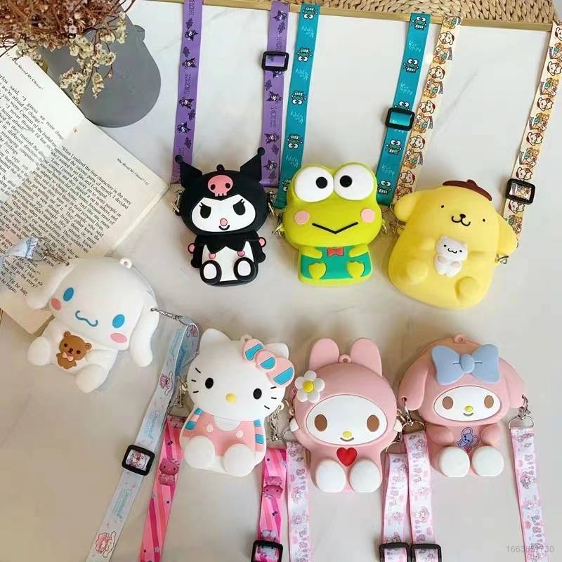 Ba Lô Đeo Vai Kira Sanrio mymelody Kuromi HelloKitty Cinnamon Purin Dễ Thương Đơn Giản Cho Trẻ Em