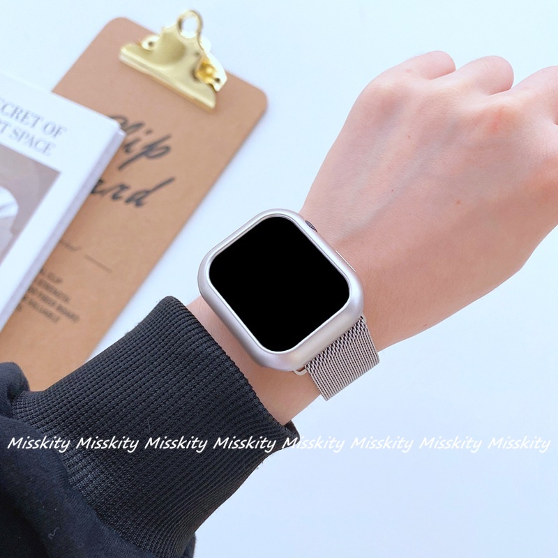 Dây Đồng Hồ Đeo Tay 2 Trong 1 Bằng Thép Không Gỉ Dành Cho Aple Watch 7 Band 45mm 41mm 42mm 40mm 44mm Series 6 3 4 5 SE 6