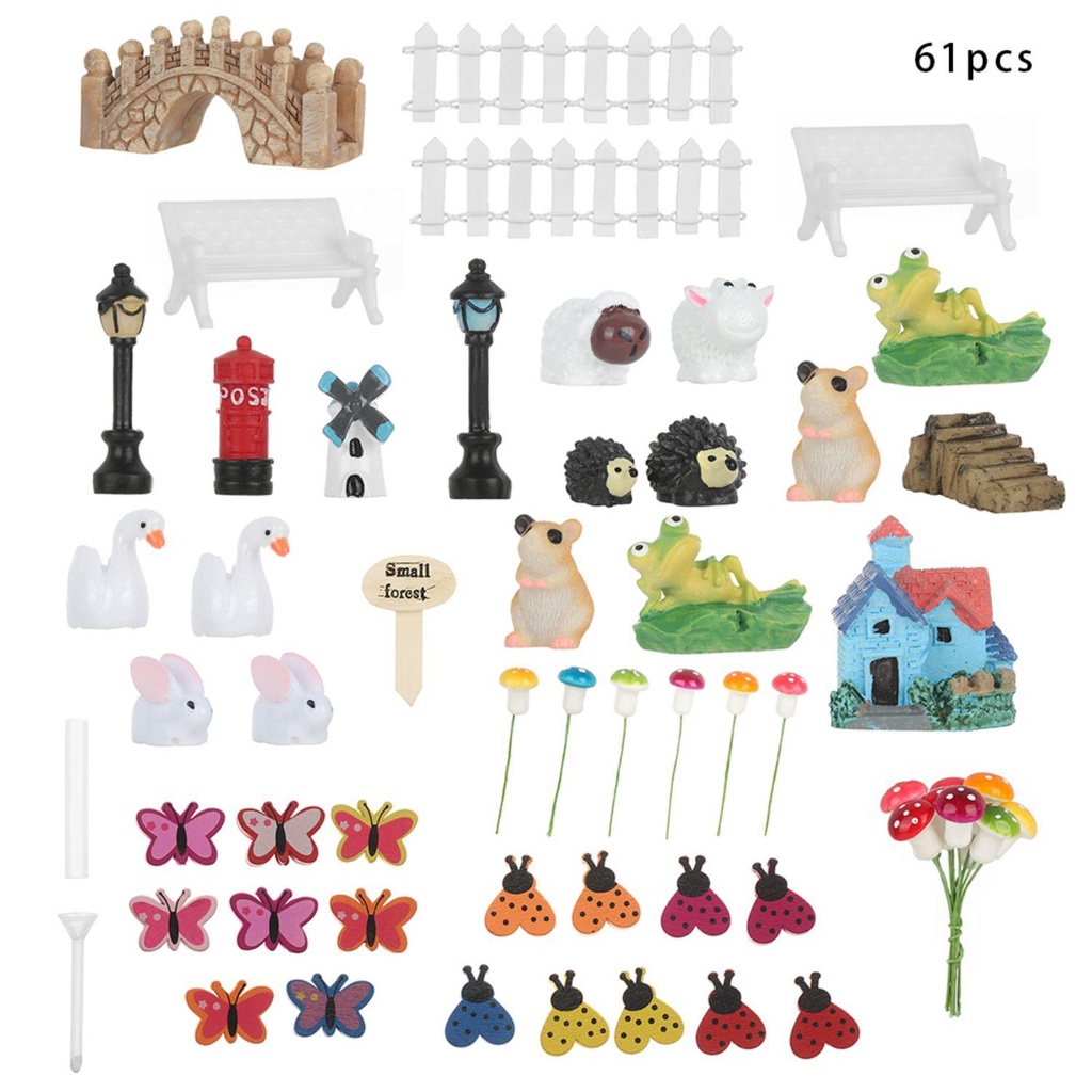 Set 61 Tượng Trang Trí Vườn Thu Nhỏ DIY