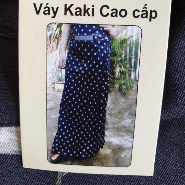 Váy chống nắng xẻ tà kaki cao cấp | BigBuy360 - bigbuy360.vn