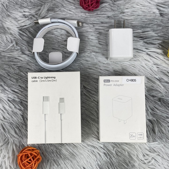Bộ sạc nhanh (củ sạc PD20W + cáp Type C to ) cho IP- Mã TZCH805