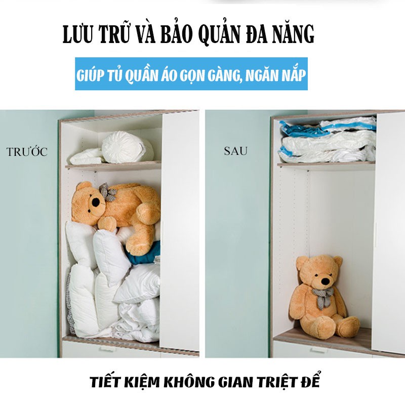 Túi Hút Chân Không Quần Áo Túi Bọc Quần Áo Chăn Ga Chống Bụi Tiết Kiệm Không Gian Sun.z