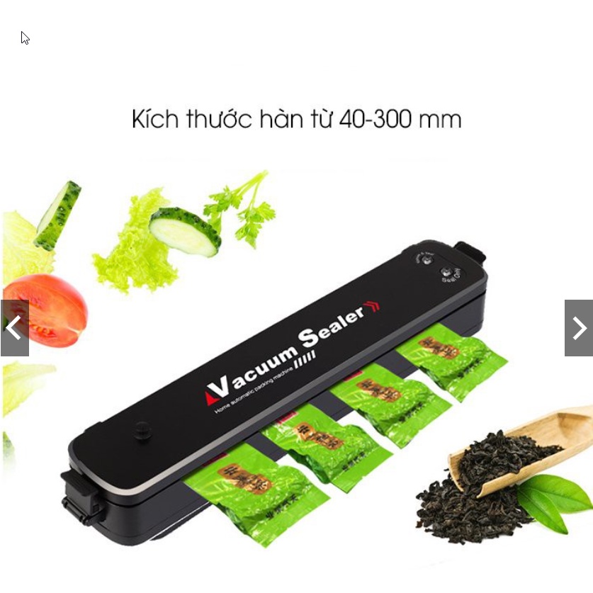 Máy hút chân không thực phẩm Vacuum Sealer Tặng 10 túi hút dùng cho gia đình hút siêu khỏe hết khí
