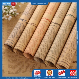 Cuộn giấy báo VINATGE gói hoa/ gói quà/ bọc vở & làm đồ hanmade hàng loại đẹp ( 10 Tờ/Cuộn )