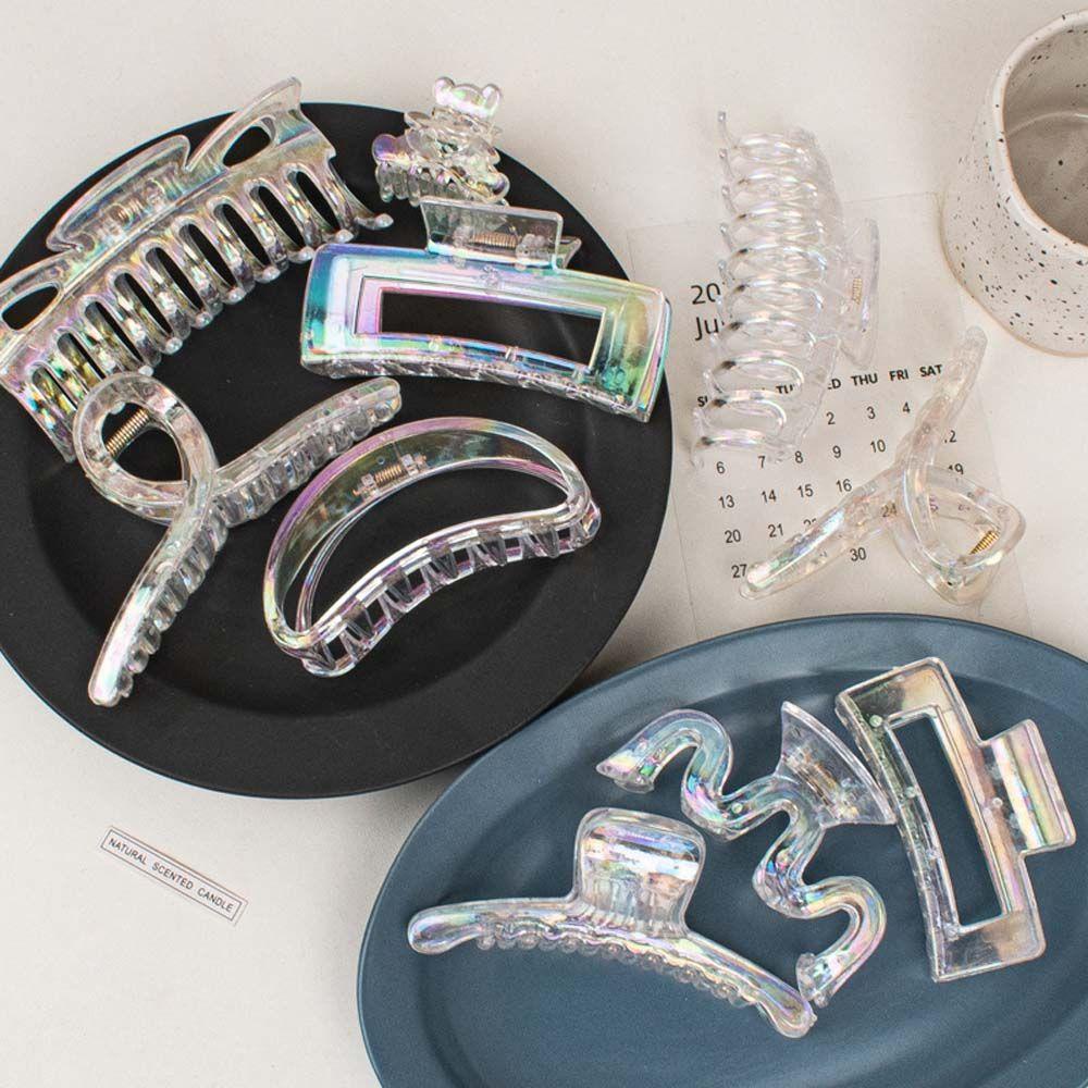 Kẹp Tóc Nhựa Acrylic Trong Suốt Thiết Kế Đơn Giản Phong Cách Hàn Quốc Cho Nữ