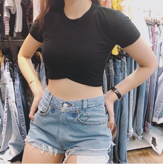 ÁO CROPTOP CHÉO EO