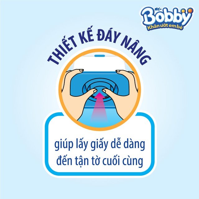 Khăn Giấy Ướt BOBBY Kháng Khuẩn 100 Tờ Không Mùi