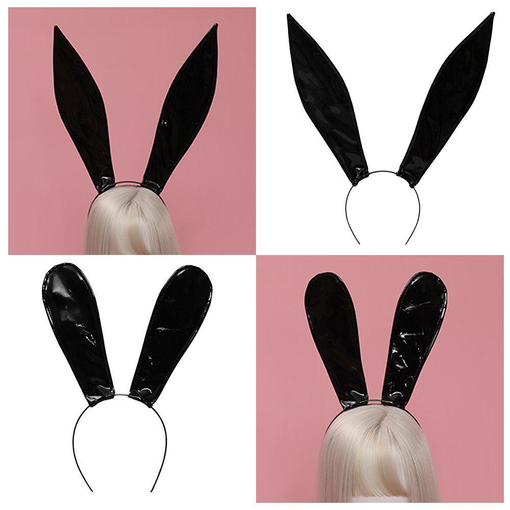 OSIER1 Băng Đô Cài Tóc Bằng Da Hình Thỏ Giáng Sinh Gợi Cảm