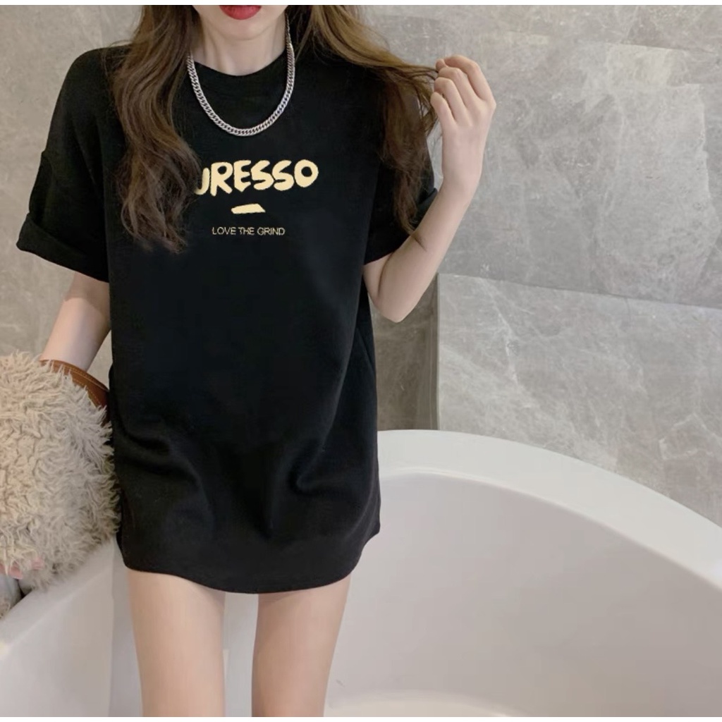 Áo thun phông 3158 nữ nam tay lỡ unisex form rộng chất liệu cotton khô HANOVA in chữ PURESO