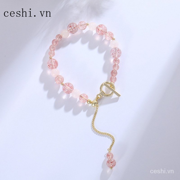 Vòng tay chuỗi hạt đá thạch anh tím tự nhiên dành cho nữ