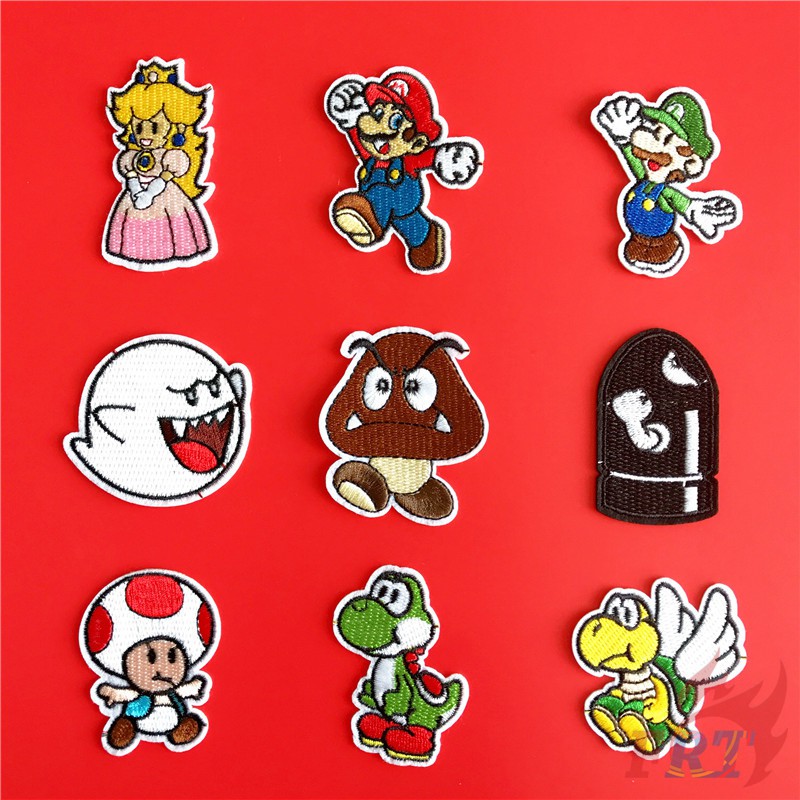 ☸ Game - Super Mario Bros S-2 Patch ☸ 1Pc Diy Sew on Iron on Badges Patches