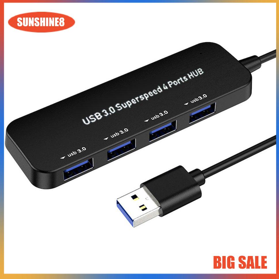 【SUN】USB 3.0 HUB 4-port High Speed USB Hub Cable Splitter For Multi-device