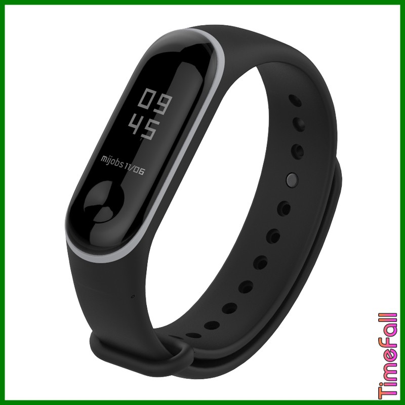 Dây đeo cao su viền màu Miband 4, Miband 3 MIJOBS - dây đeo thay thế mi band 4 cao su, mi band 3 chính hãng MIJOBS