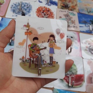 Combo 3 Móc dán tường họa tiết 3D siêu dính