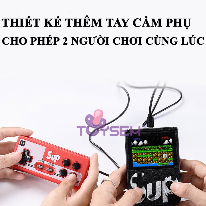 Máy chơi game cầm tay sub 400 trò có kết nối tivi hỗ trợ 2 người chơi toysem đồ chơi trẻ em - Quà tặng sinh nhật cho bé