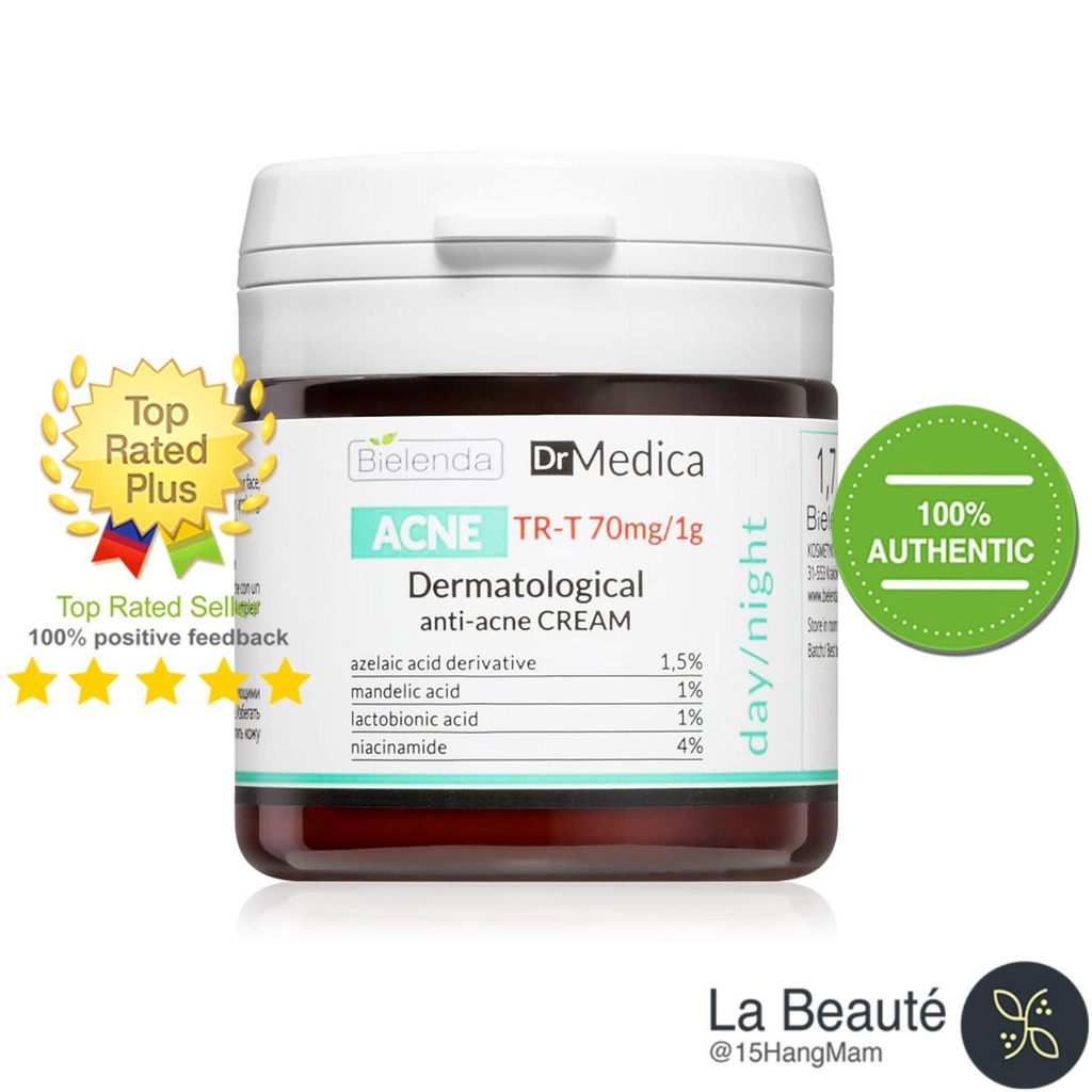 Bielenda Dr Medica Dermatological Anti-Acne Cream - Kem Dưỡng Đặc Biệt Cho Da Dầu Mụn 50ml