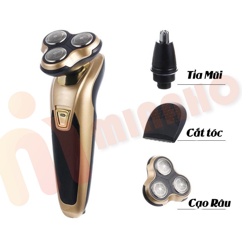 Máy Cạo Râu Thông Minh 3 In1 Đa Chức Năng - Máy Cạo Râu Tích Điện Có Cổng Sạc MINAHO