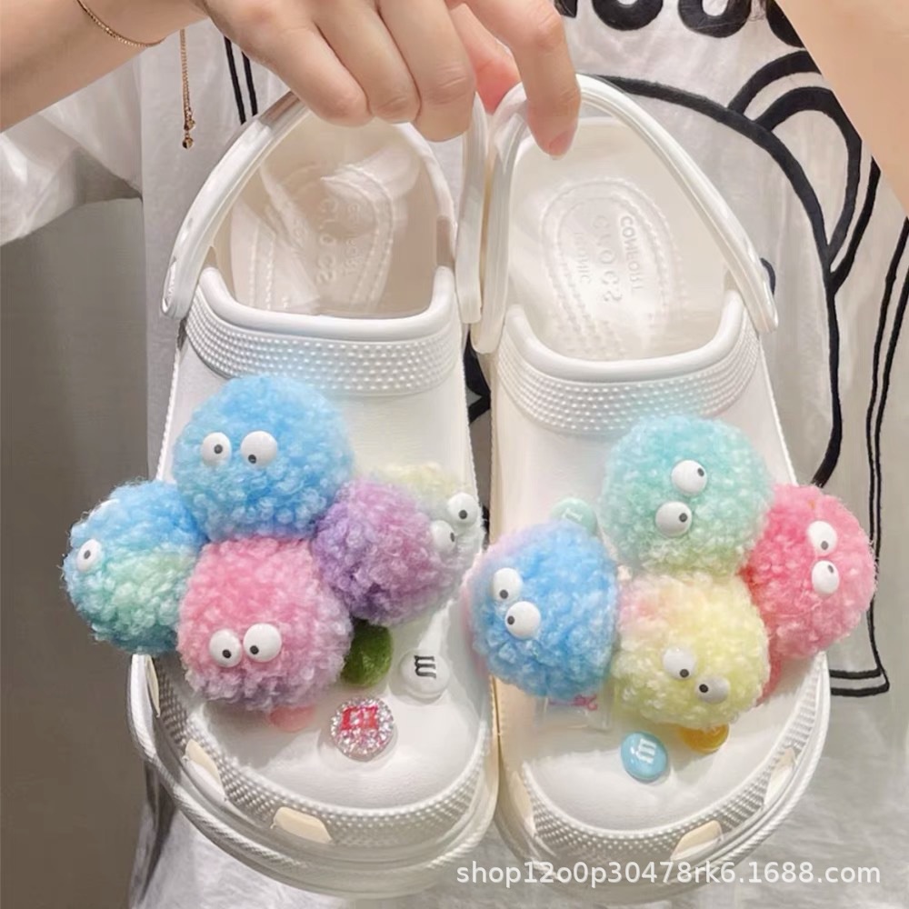 Phụ Kiện Trang Trí Giày Crocs Họa Tiết Hoa Xinh Xắn DIY