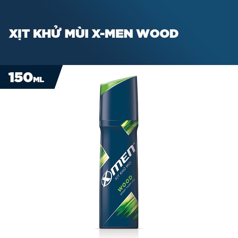 xịt khử mùi x-men wood 150ml