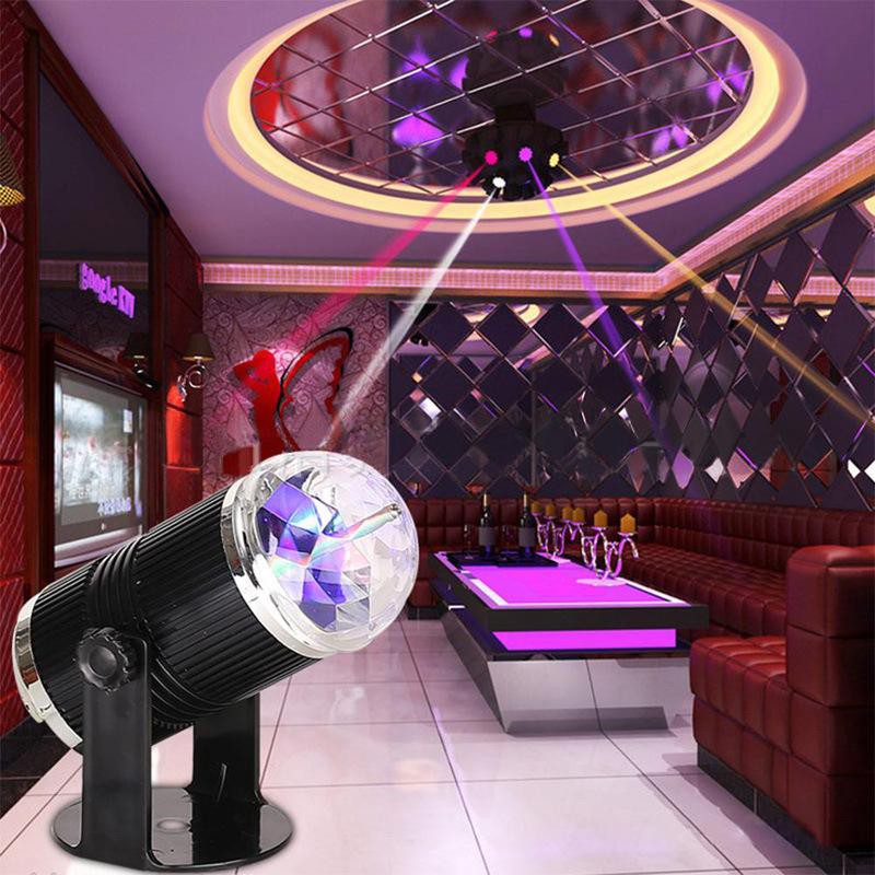 [ĐÈN SÂN KHẤU] Đèn Mini Chớp 7 Màu 3 Bóng LED Lớn Chớp Nháy Tự Động