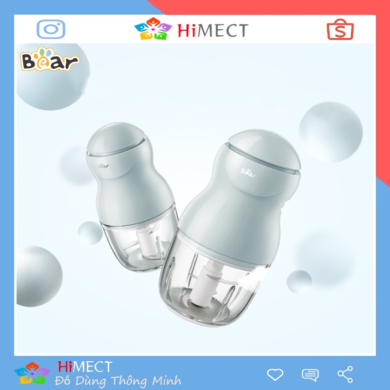 Máy Xay Ăn Dăm Mini Cầm Tay Nhỏ Gọn Di Chuyển Dễ Dàng Dung Tích 300ml Bear QSJ-A01F2 -HiMect