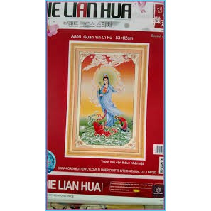 Tranh thêu PHẬT QUAN THẾ ÂM BỒ TÁT-A805 (53x82cm) chưa thêu