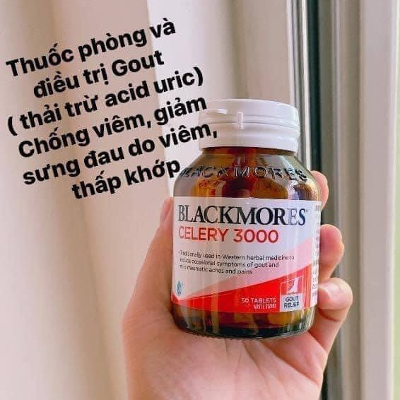 [Hàng chuẩn Úc] Viên uống hỗ trợ bệnh gout Blackmores celery 3000mg 50 viên blackmore của Úc